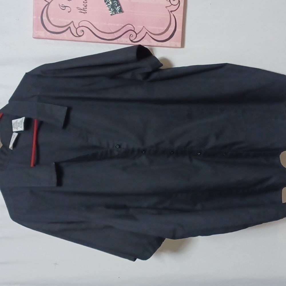 WHITE STAG WOMENS TOP SIZE 46W/48W IN BLACK COTTON POLYESTER
